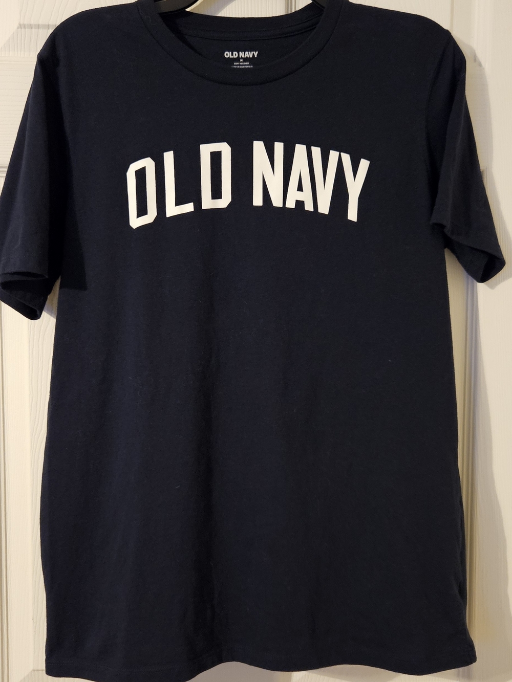 Old Navy Navy Short Sleeve Tee with White Arch Logo
